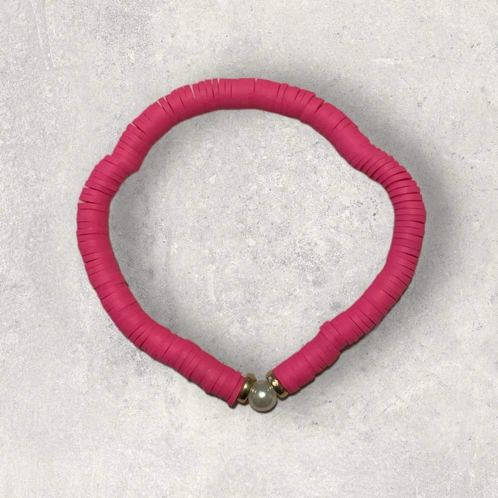 Beachy pearl pink bracelet